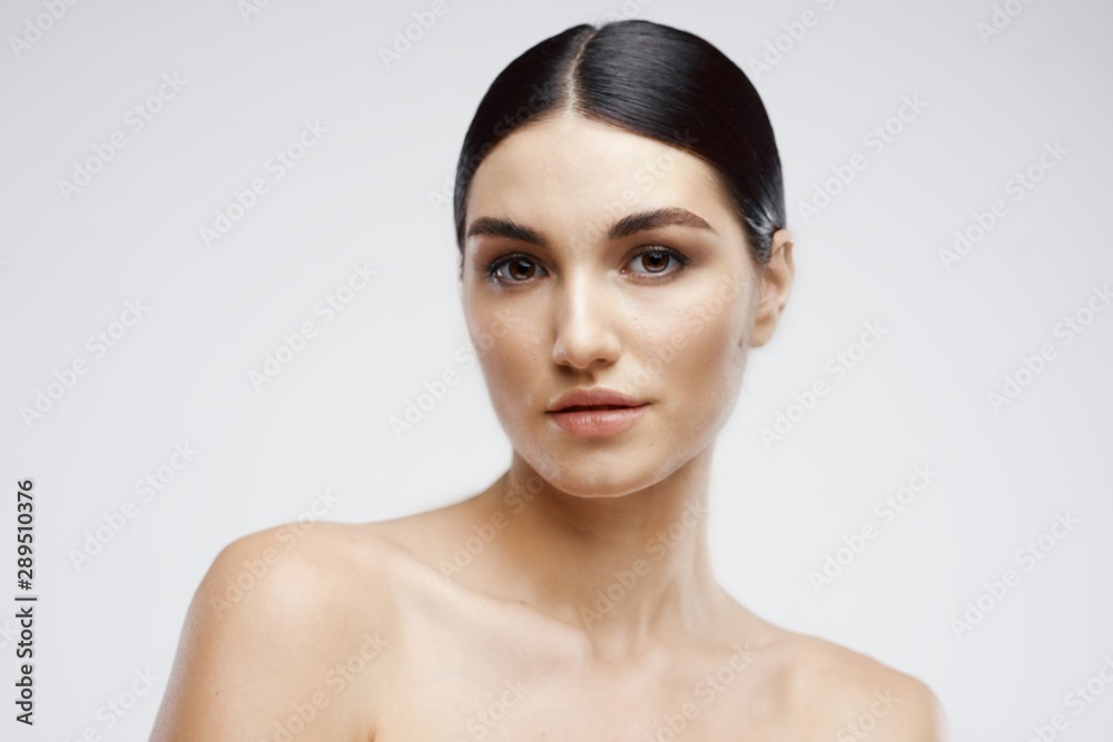 Beautiful woman bare shoulders Beautiful woman bare shoulders