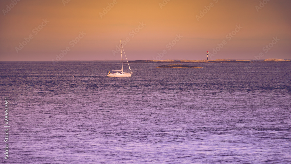 Sailing ship on Atlantic ocean, Norway Sailing ship on Atlantic ocean, Norway