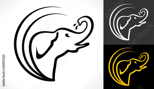 éléphant logo vecteur