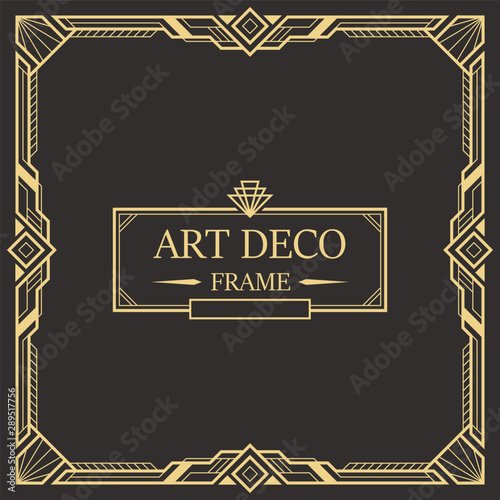 Art deco border and frame template.