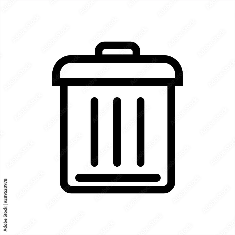 Trash can icon. symbol of Delete or Remove with trendy flat style icon for web site design, logo, app, UI isolated on white background. vector illustration eps 10 Trash can icon. symbol of Delete or Remove with trendy flat style icon for web site design, logo, app, UI isolated on white background. vector illustration eps 10
