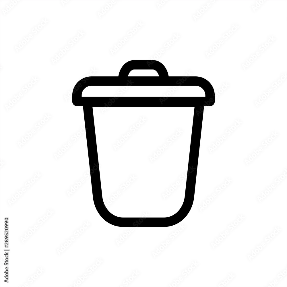 Trash can icon. symbol of Delete or Remove with trendy flat style icon for web site design, logo, app, UI isolated on white background. vector illustration eps 10 Trash can icon. symbol of Delete or Remove with trendy flat style icon for web site design, logo, app, UI isolated on white background. vector illustration eps 10