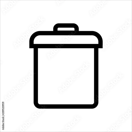 Trash can icon. symbol of Delete or Remove with trendy flat style icon for web site design, logo, app, UI isolated on white background. vector illustration eps 10