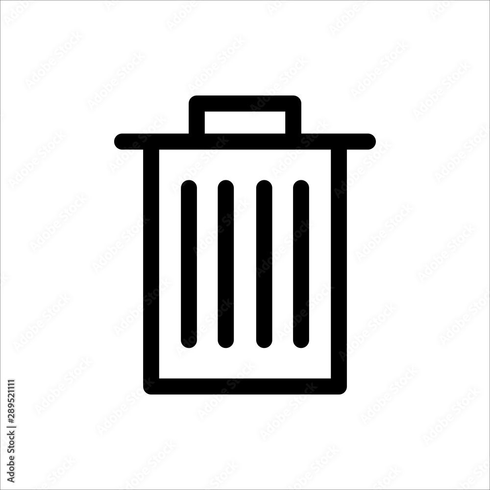 Trash can icon. symbol of Delete or Remove with trendy flat style icon for web site design, logo, app, UI isolated on white background. vector illustration eps 10 Trash can icon. symbol of Delete or Remove with trendy flat style icon for web site design, logo, app, UI isolated on white background. vector illustration eps 10