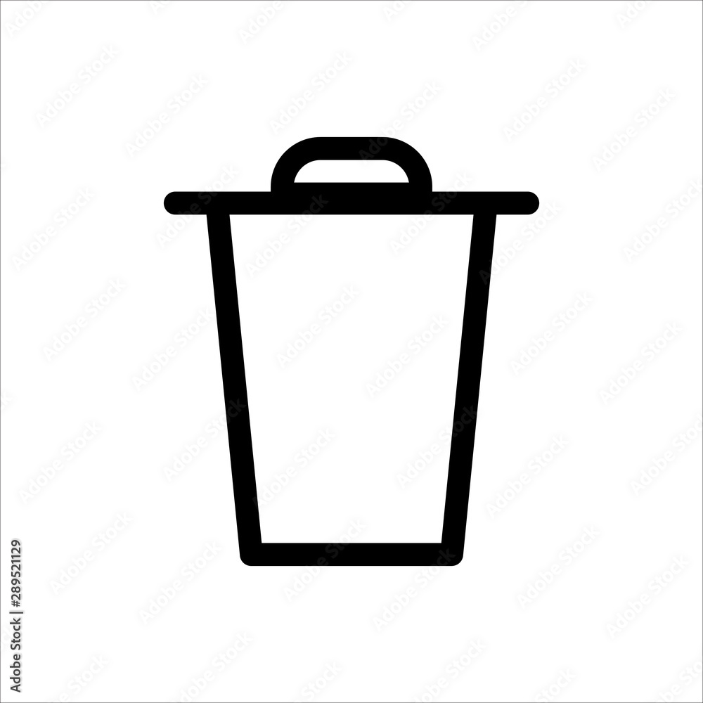 Trash can icon. symbol of Delete or Remove with trendy flat style icon for web site design, logo, app, UI isolated on white background. vector illustration eps 10 Trash can icon. symbol of Delete or Remove with trendy flat style icon for web site design, logo, app, UI isolated on white background. vector illustration eps 10