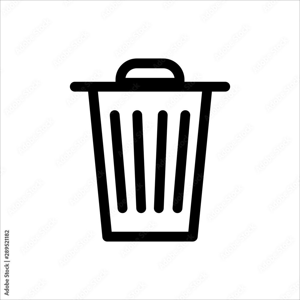 Trash can icon. symbol of Delete or Remove with trendy flat style icon for web site design, logo, app, UI isolated on white background. vector illustration eps 10 Trash can icon. symbol of Delete or Remove with trendy flat style icon for web site design, logo, app, UI isolated on white background. vector illustration eps 10