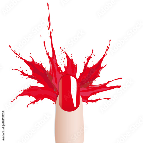 Fashion colours nail polish splash