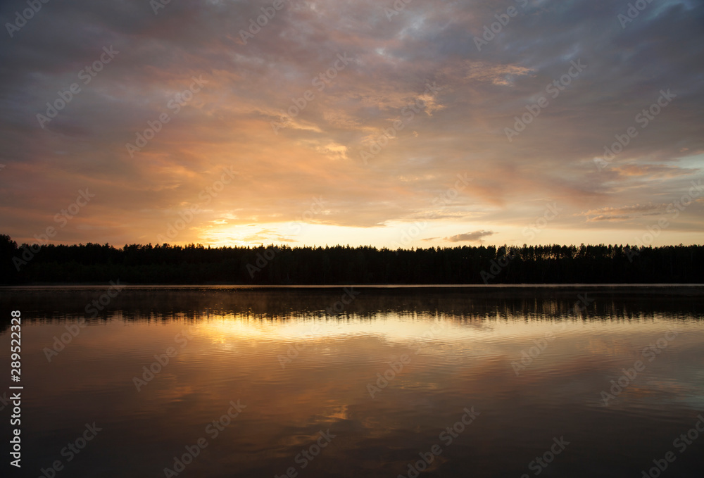 Lake Sunset Sky