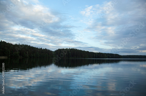 Calm Lake Waters At Dusk