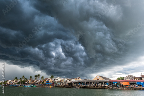 Stormy clouds over Hoi An city photo