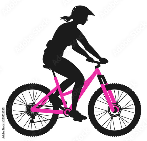 VTT X country rose femme cycliste