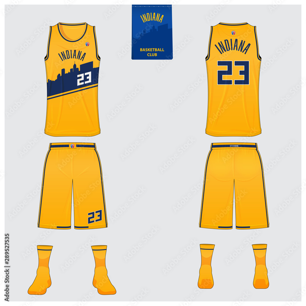 Realistic sport shirt Indiana Pacers, jersey template for basketball kit.  Vector illustration Stock Vector Image & Art - Alamy