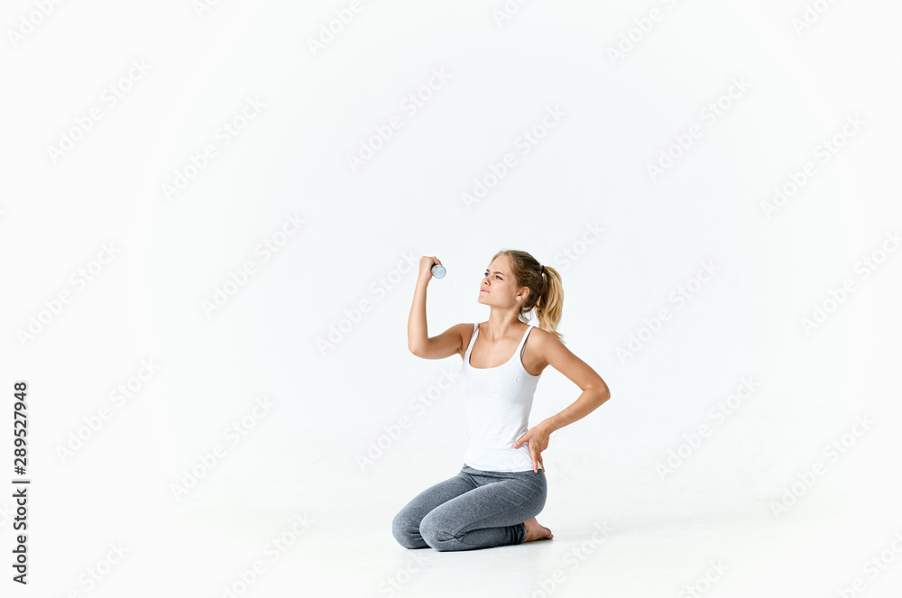 young woman doing yoga exercise young woman doing yoga exercise
