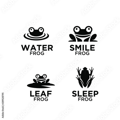 frog logo icon designs vector
