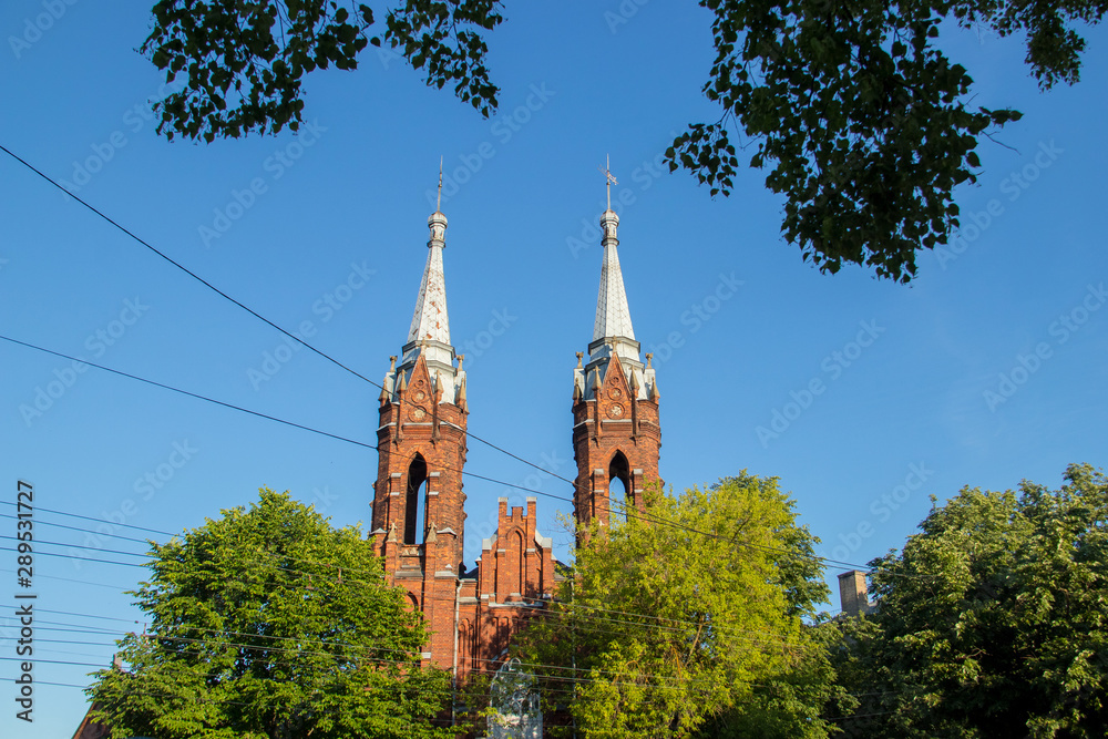 Church of the sacred Heart of Jesus in Rybinsk. 1910. Neo-gothic.