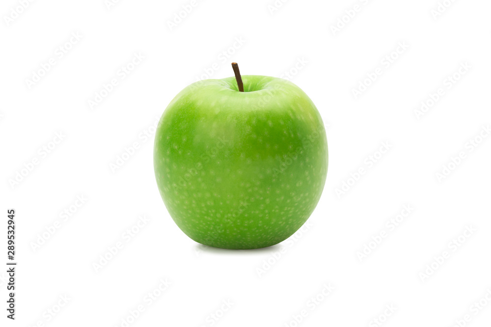Ripe whole green apples isolated on white background with clipping path Ripe whole green apples isolated on white background with clipping path