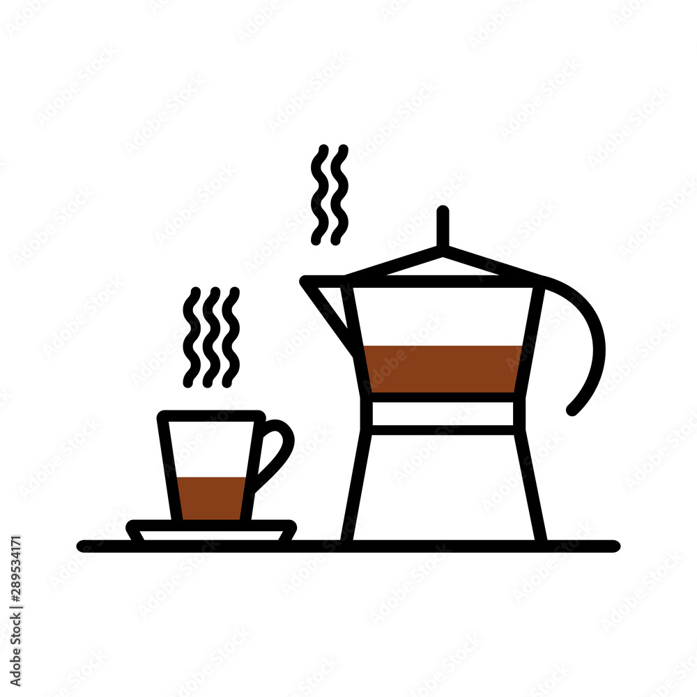Classic coffee maker. Moka, espresso. Classic coffee maker. Moka, espresso.