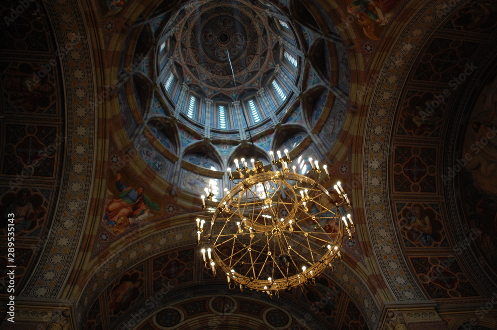 chandelier in church