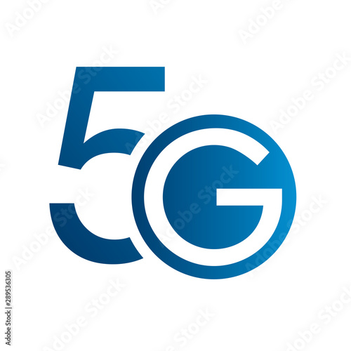 Vector logo for 5G Internet and cellular