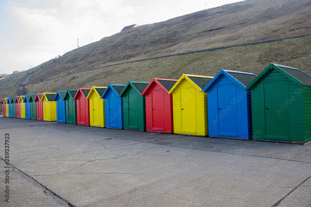 Coloured Beach Huts Coloured Beach Huts