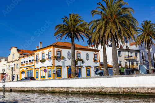 Fototapeta Naklejka Na Ścianę i Meble -  Aveiro, Portugal, popular European tourist destination and landmark, city with canals in Portugal. 