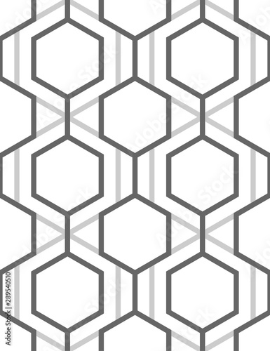 Vector geometric seamless pattern. Modern geometric background. Lattice with hexagonal cells.