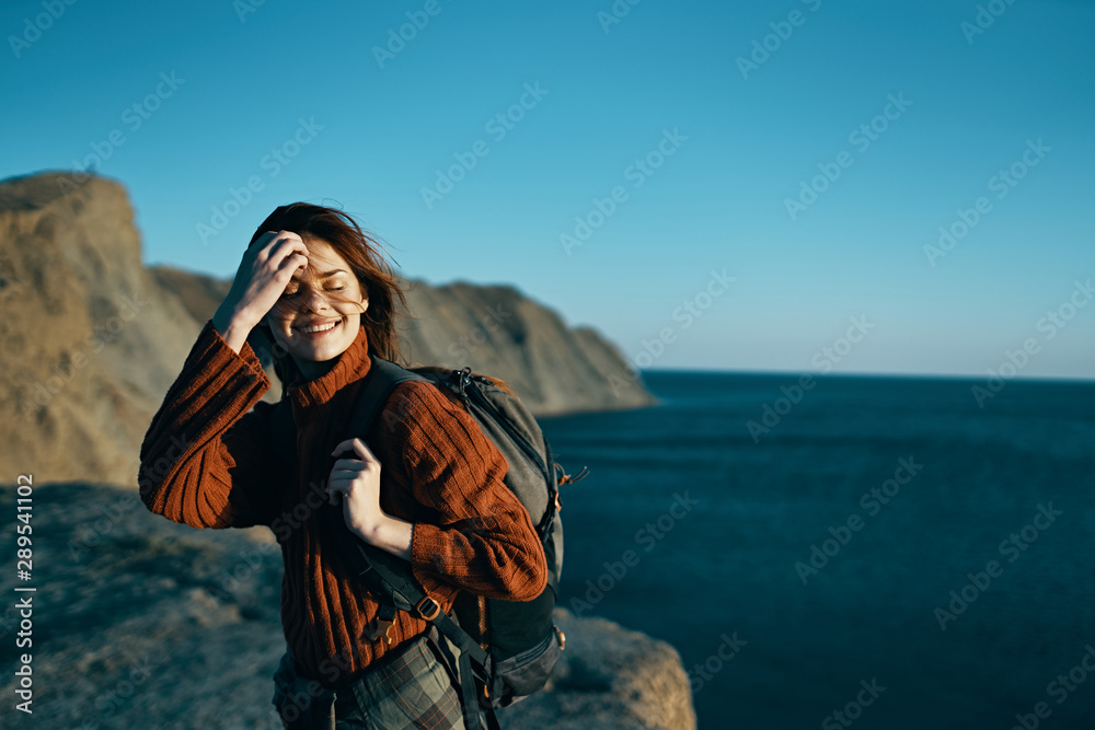 woman on rock