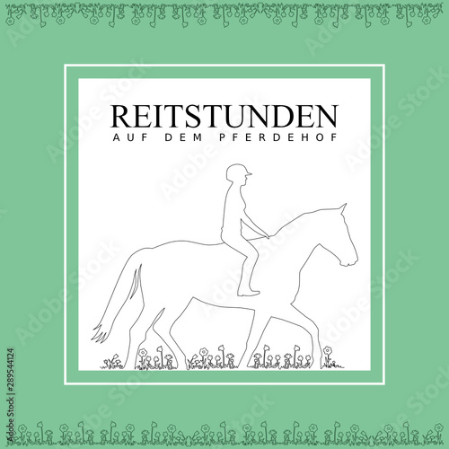 Flyer für Reitstunden auf dem Pferdehof