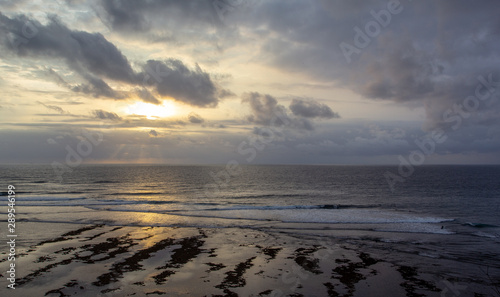 sunset over the sea