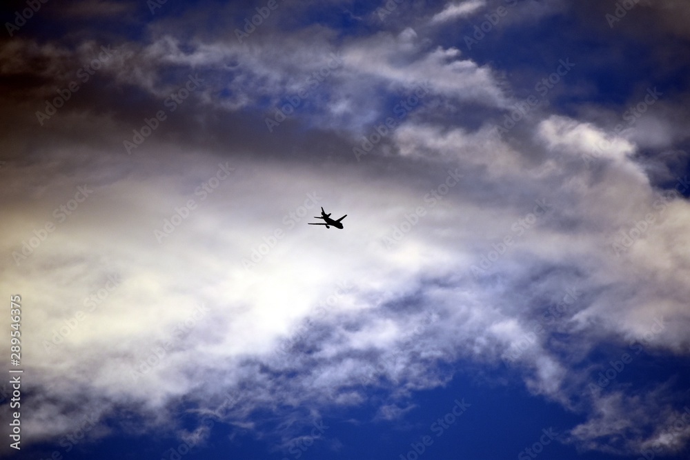 Airplane Flying through the Clouds Airplane Flying through the Clouds