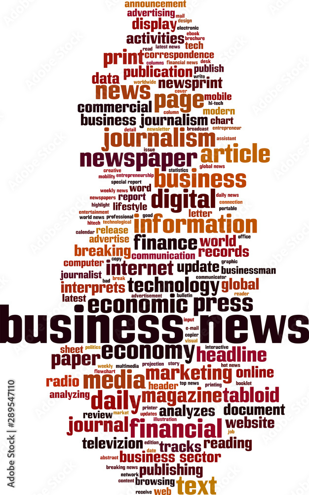 Obraz premium Business news word cloud