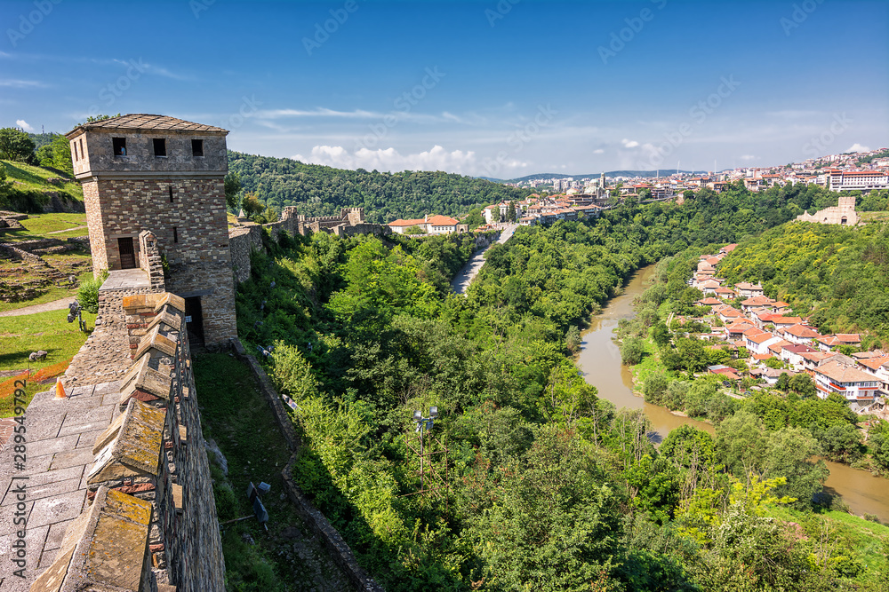 Panorama of the city of Veliko Tarnovo seen from the castle walls
