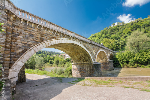 View of the bridge over yantra river in Veliko Tarnovo (Bulgaria)