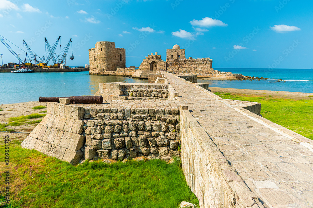 Crusaders Sea Castle Sidon Saida in South Lebanon Middle east