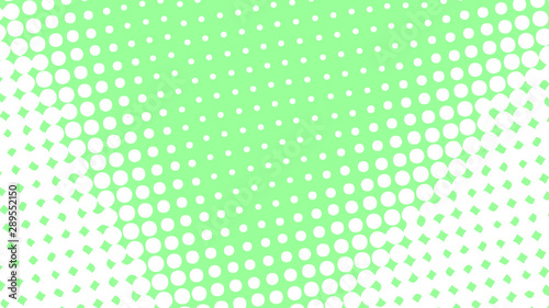 Light green retro comic pop art background with haftone dots design. Vector clear template for banner or comic book design, etc