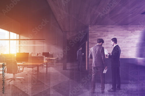 Businessmen in gray open space office © ImageFlow