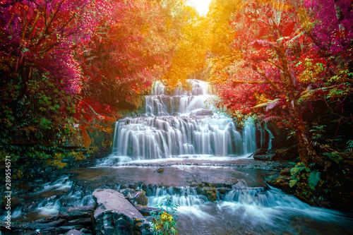 Purakaunui Falls  South Island  New Zealand.