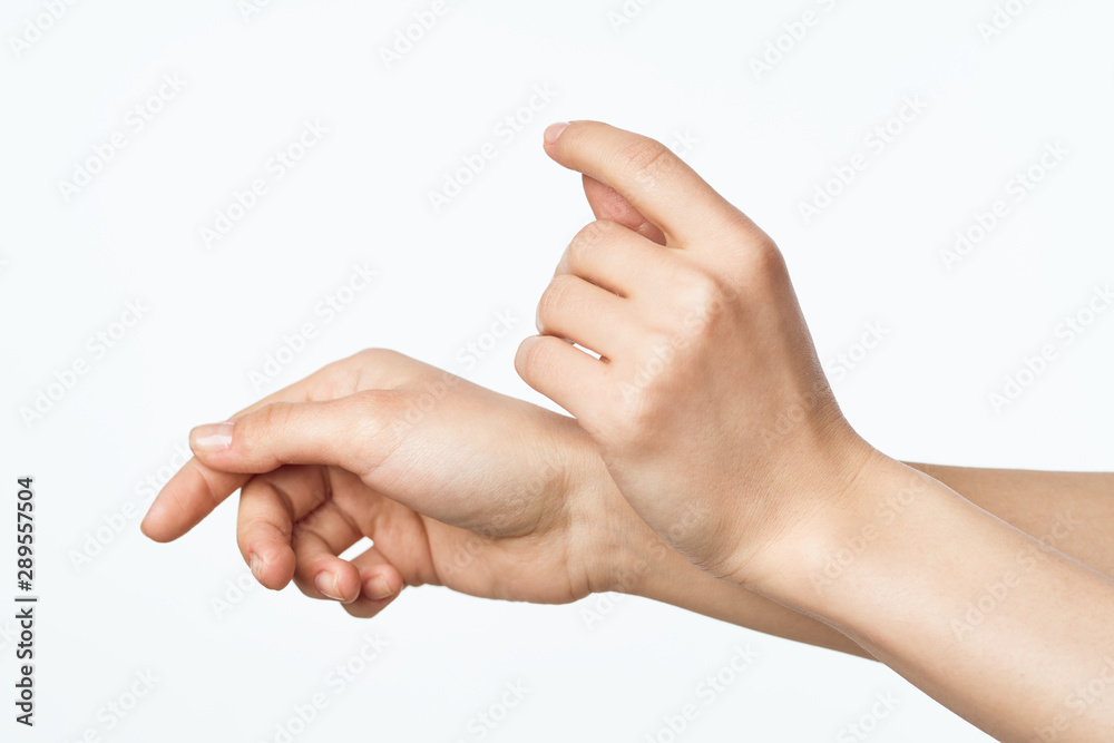 hand with thumb up isolated on white background hand with thumb up isolated on white background