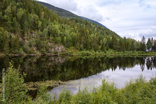 Fototapeta Naklejka Na Ścianę i Meble -  A typical idyllic landscape in Norway.