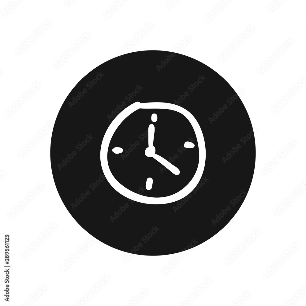 Clock handmade vector icon, simple sign for web site and mobile app. Clock handmade vector icon, simple sign for web site and mobile app.