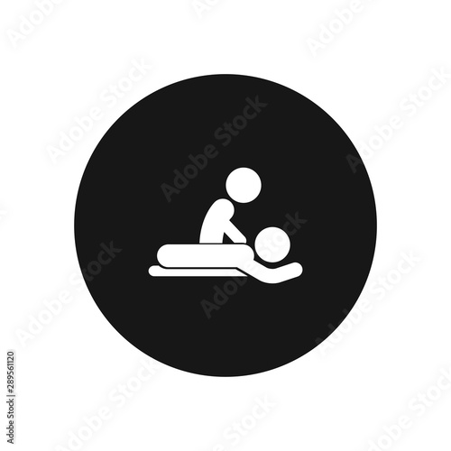 Massage session vector icon, simple sign for web site and mobile app.