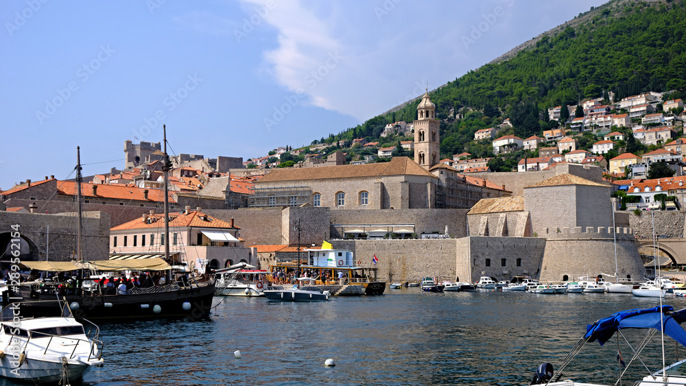 old town harbour in dubrovnik croatia