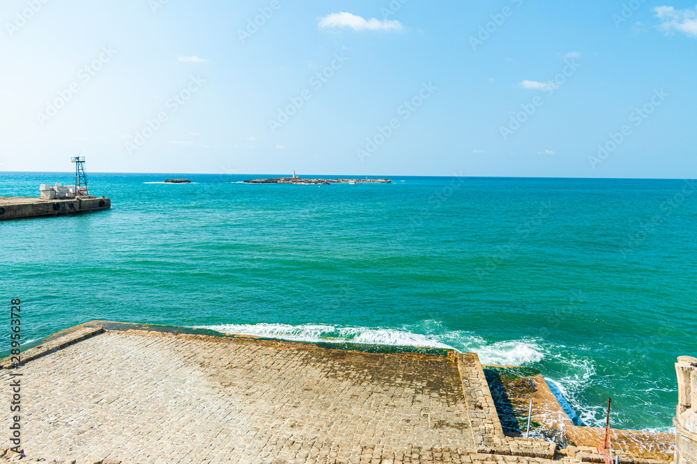 Fototapeta premium Crusaders Sea Castle Sidon Saida in South Lebanon Middle east