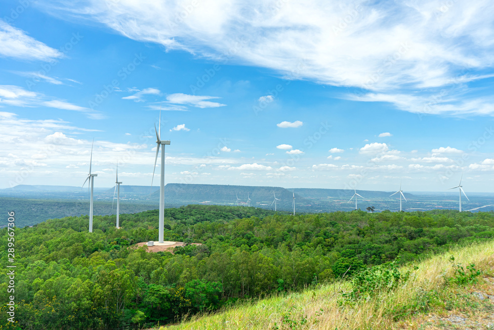 Windmill for electric power generating electricity on a beautiful bright day. Windmill for electric power generating electricity on a beautiful bright day.