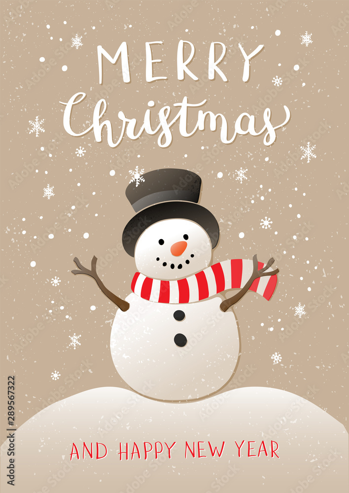 Christmas background with snowman. New year illustration. Christmas background with snowman. New year illustration.