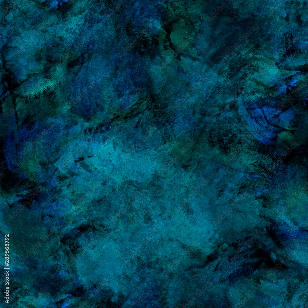 Hand drawn abstract watercolor texture with blue and black colors