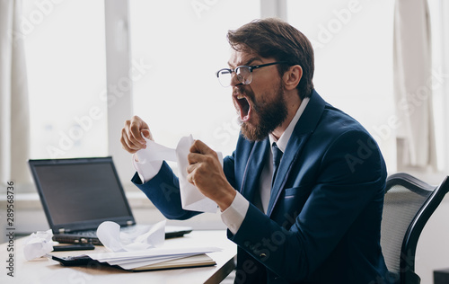 businessman working in office photo