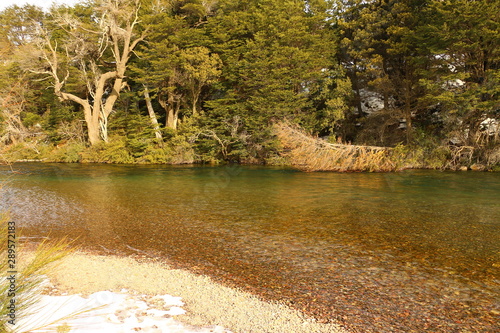 aguas transparentes de un rio del sur de la agentina photo