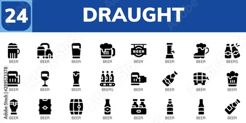 draught icon set