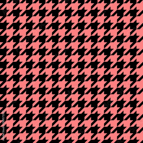 Abstract seamless Houndstooth fabric pattern, textile vector design